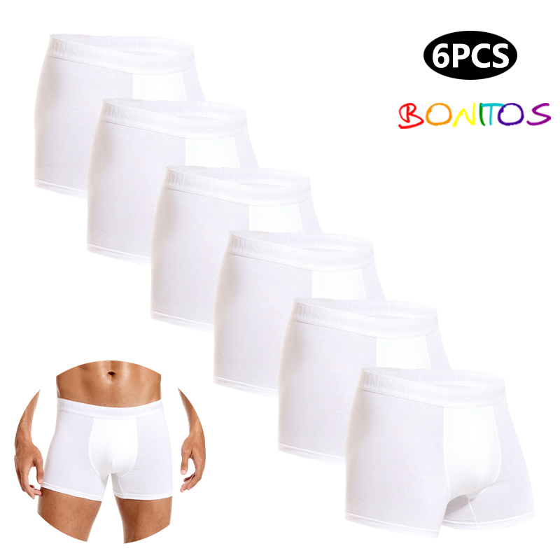 Multi Pack Underwear - 6 pièces blanc hommes culottes coton