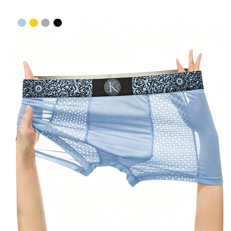 Mesh Sport Boxer - Caleçons Boxers Homme en Soie Glacée