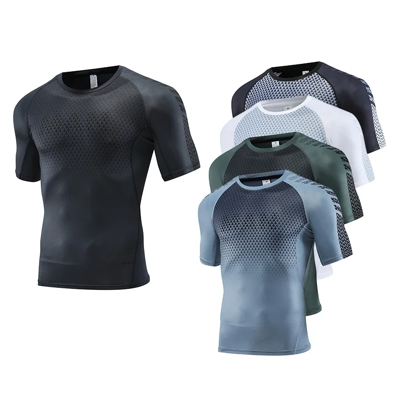 T Shirt Tight Fit - Haut de Sport pour hommes, T-shirt