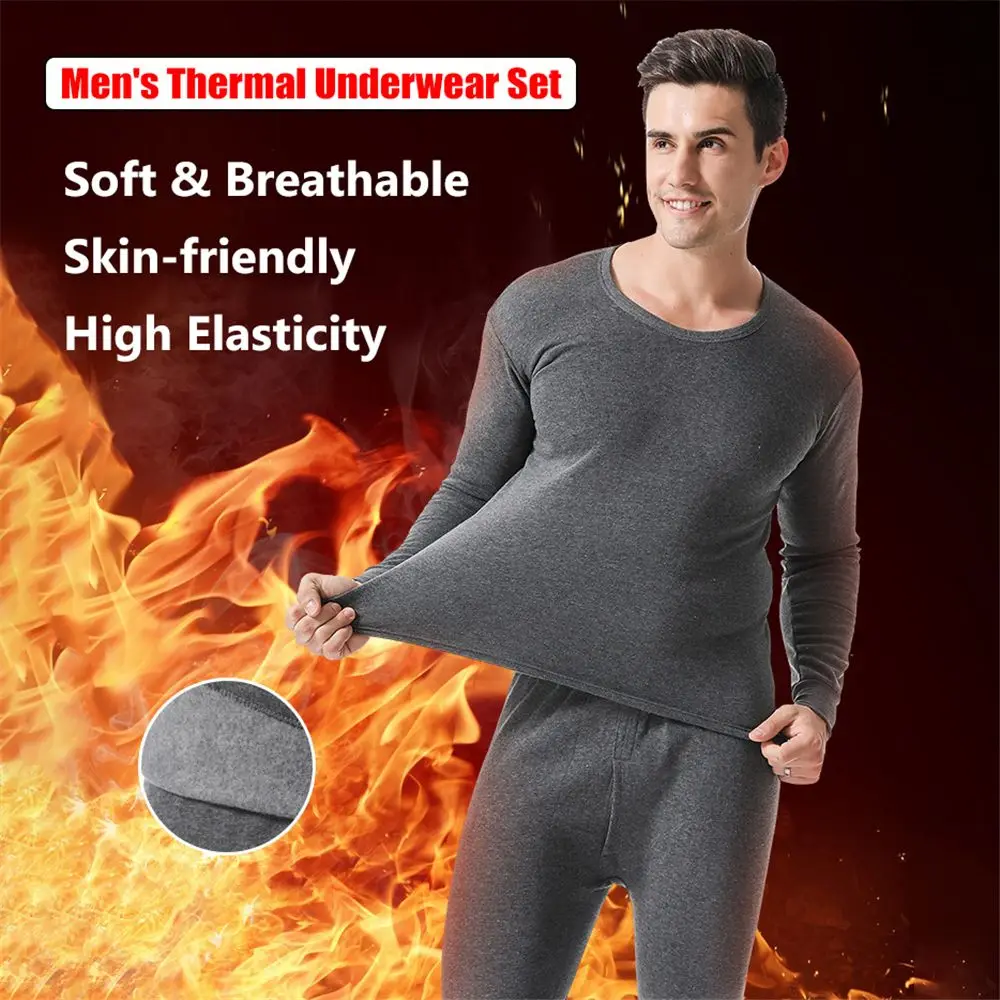 Thermal Long John - Ensemble de sous-vêtements thermiques pour hommes,