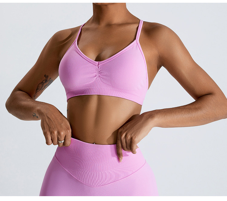Quick Dry Underwear - Soutien-gorge de sport sexy froncé pour