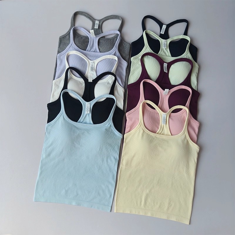 Tank Top Ribbed - Camisole de Yoga d'été pour femmes,