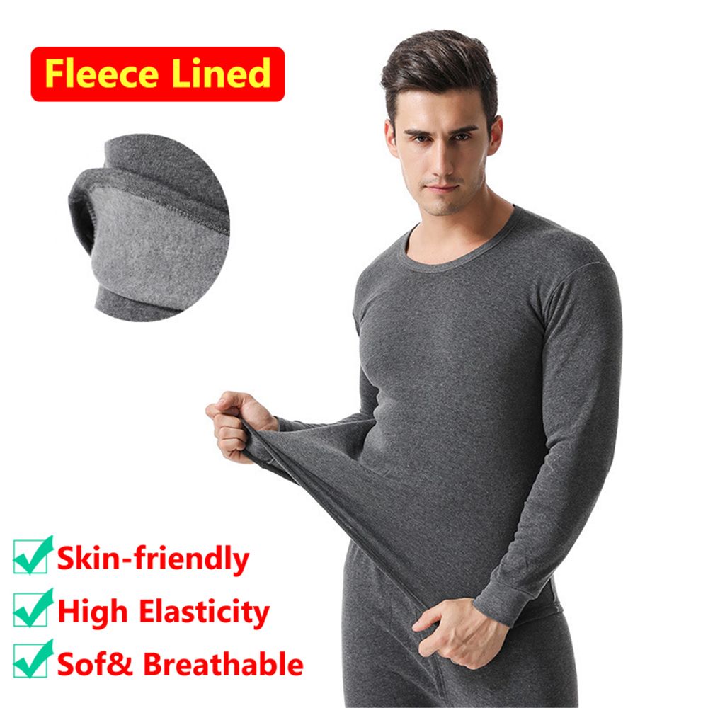 Thermal Long John - Ensemble de sous-vêtements thermiques pour hommes,