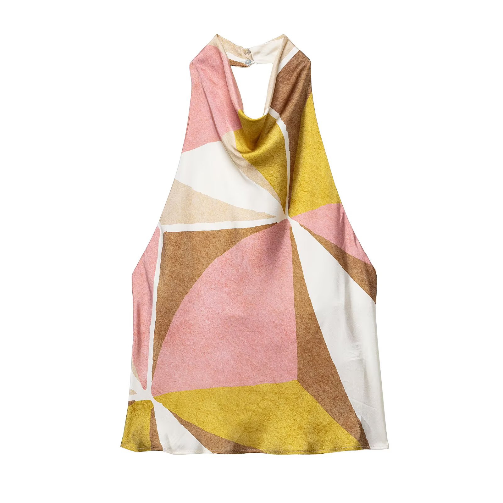 Suspender Tank Top - Zevity-Chemise Chic à Imprimé Géométrique pour