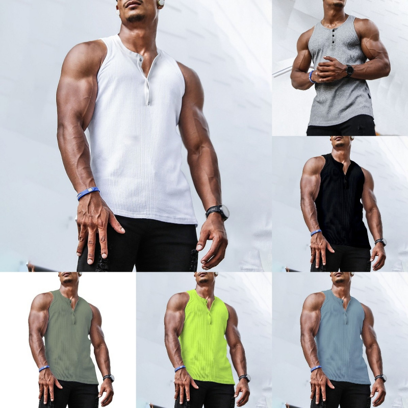 Undershirt Crew Neck - Haut côtelé sans manches pour hommes,