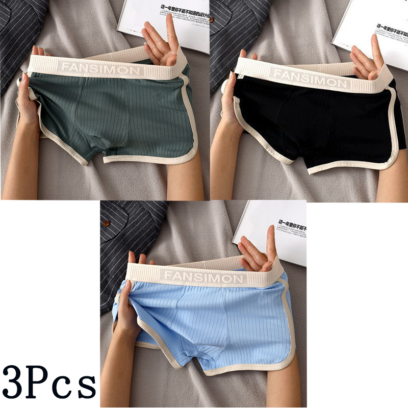 Multi Pack Underwear - 3 pièces/lot hommes Sexy rayé culottes
