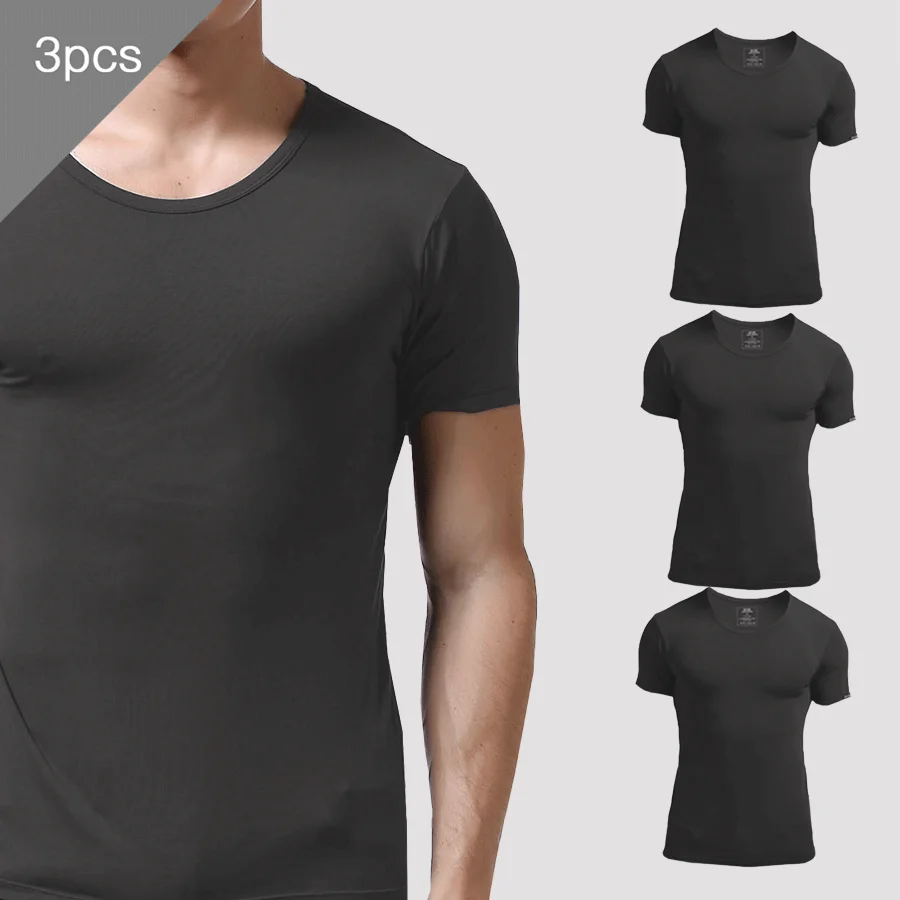 Lot de 3 T-shirts d'été à manc - Undershirt Crew Neck avis et prix