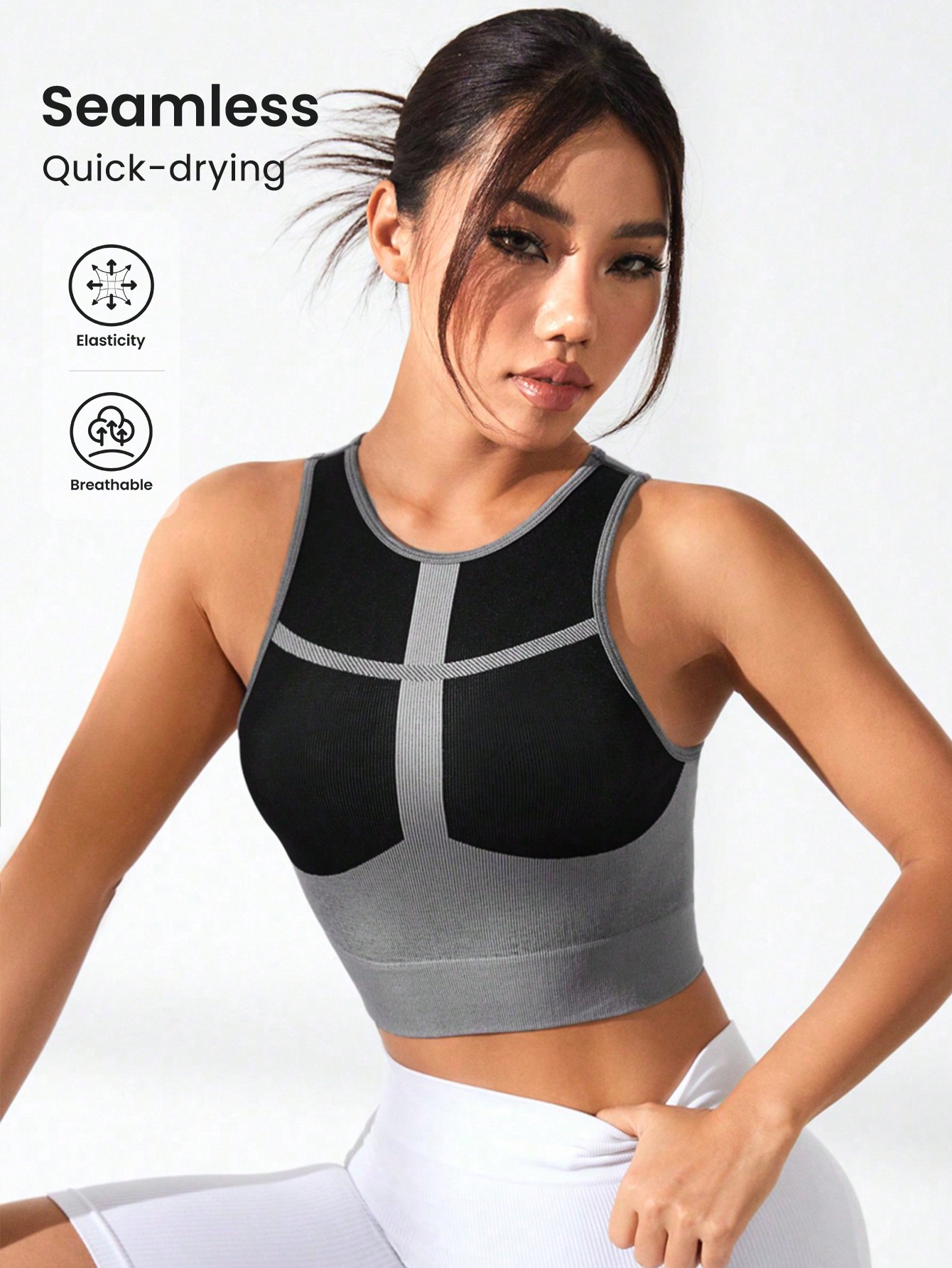 Débardeur court côtelé color b - Tank Top Ribbed avis et prix