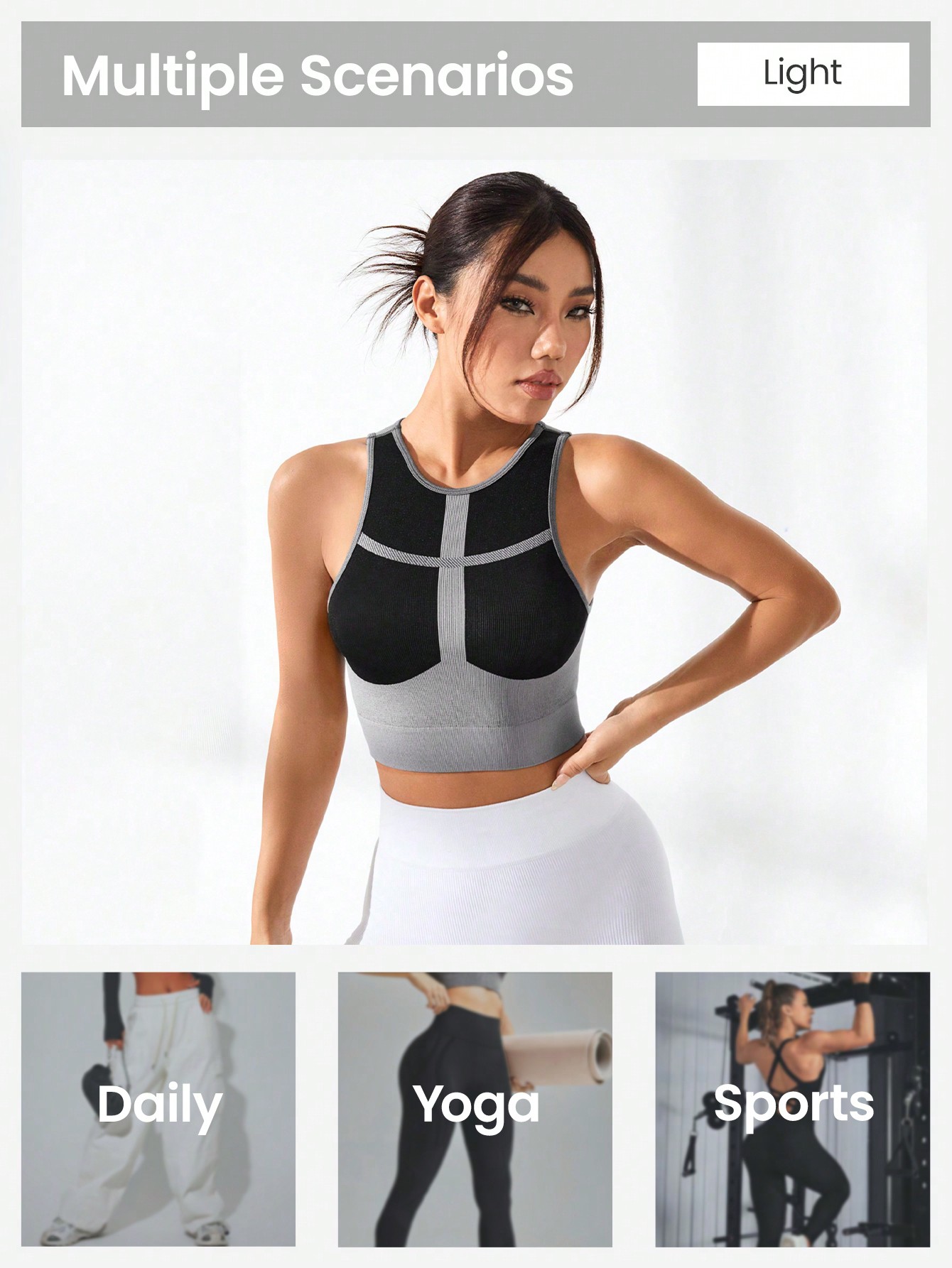Débardeur court côtelé color b - Tank Top Ribbed avis et prix