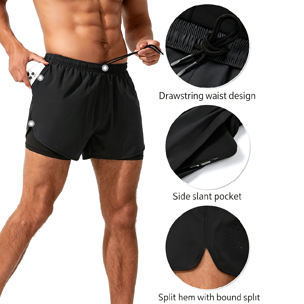 Shorts de course 2-en-1 taille - Compression Shorts Athletes avis et prix