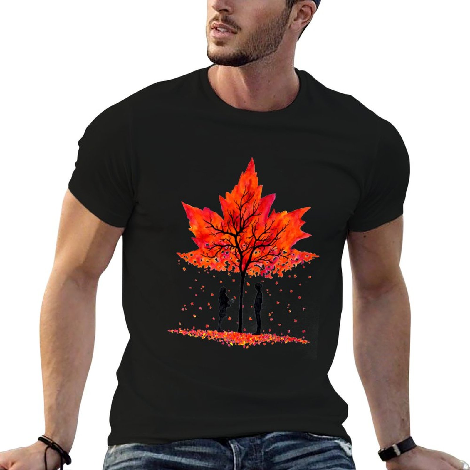 T-shirt Love under the Maple T - Undershirt Crew Neck avis et prix