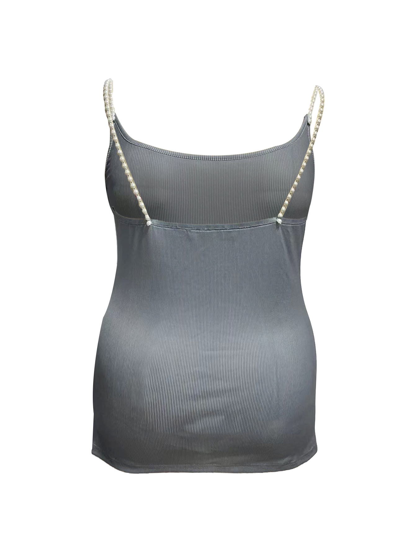 Crop top gris côtelé à col car - Tank Top Ribbed avis et prix
